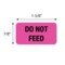 Nevs Label, Do Not Feed 7/8" x 1-5/8" Flr Pink w/Black VW-0015 - alternate 2
